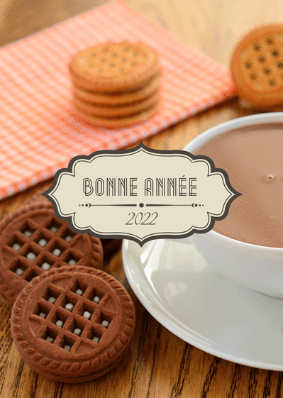 Carte Une Bonne Année 2023 Sucrée : Envoyer une vraie Carte De Voeux